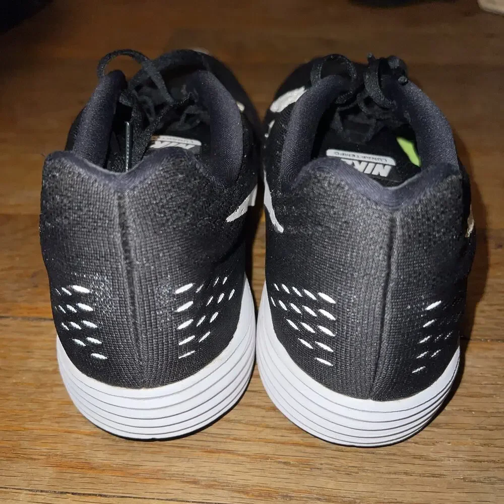 Nike Lunartempo Black/White Women Size 11.5/Men 10 run.marathon.train.lunarlon